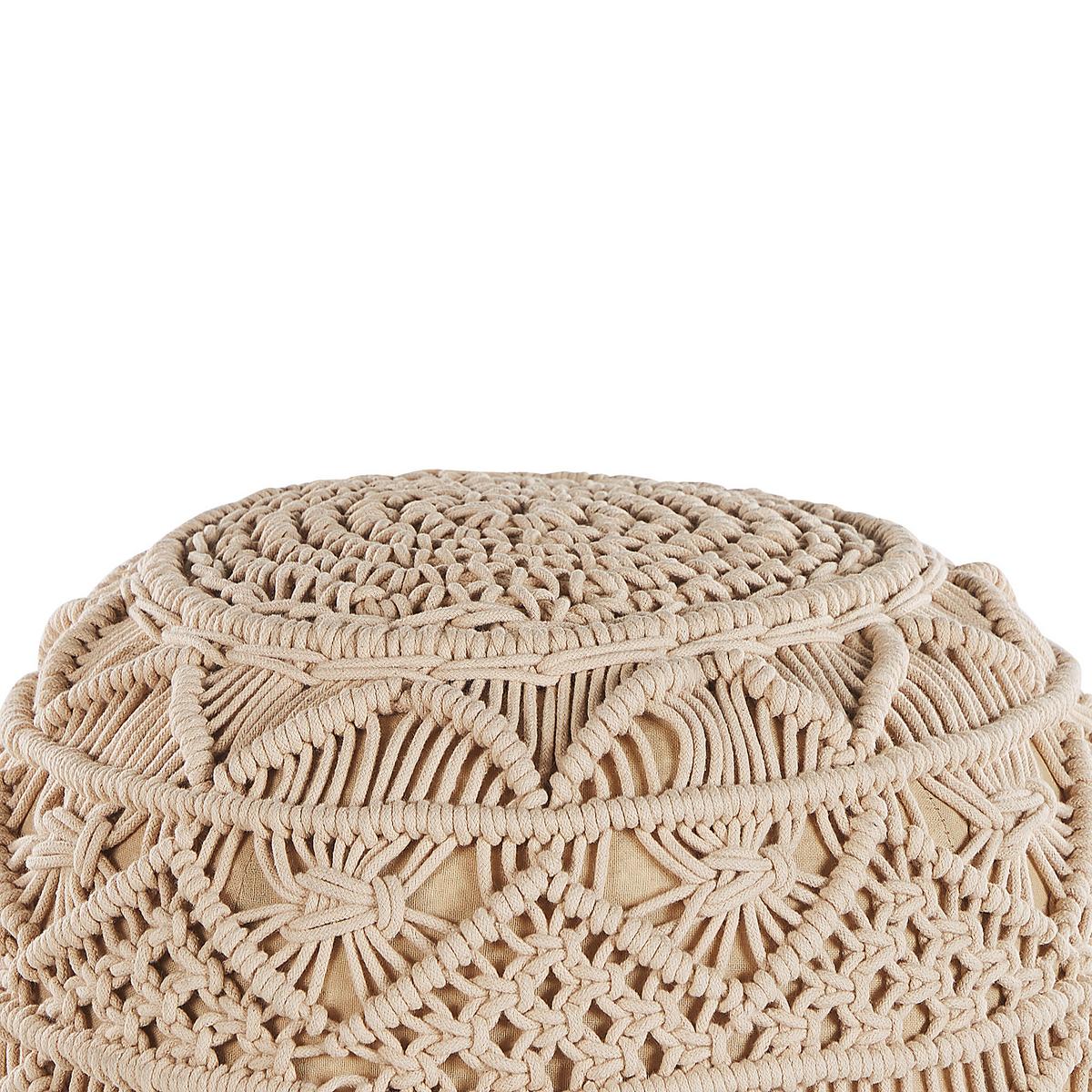POUF Beige 40/40/40 cm Kayseri - Beige, Naturmaterialien/Textil (40/40/40cm) - Beliani