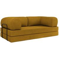 3-SITZER SOFA ORSETTO - Orange Cord - Schwarz/Orange, Textil/Metall (200/70/100cm) - MKS