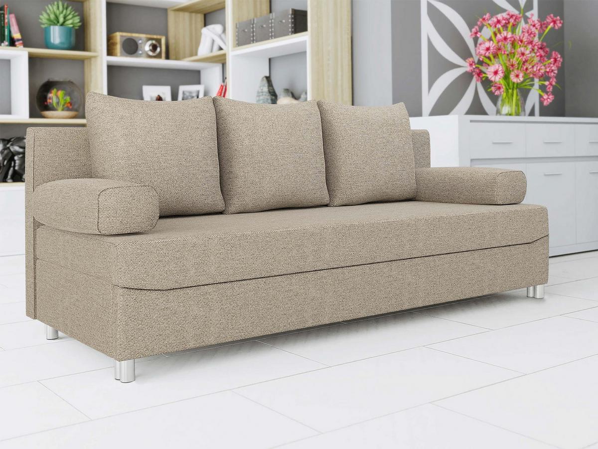 SCHLAFSOFA Dover - Chromfarben/Naturfarben, Holz/Kunststoff (192/86/80cm) - MIRJAN24