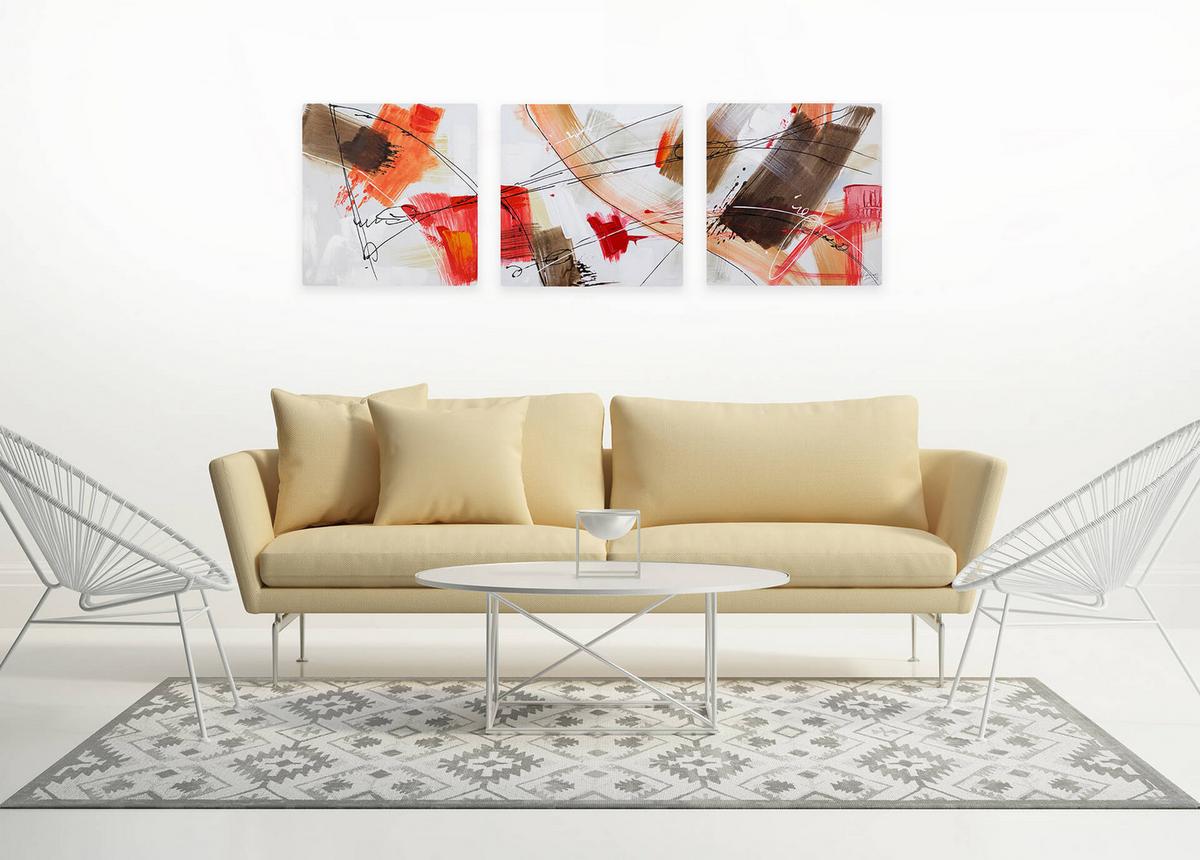 LEINWANDBILD 3-TEILIG Bunt 150/50 cm - Multicolor, Textil (150/50cm) - KUNSTLOFT
