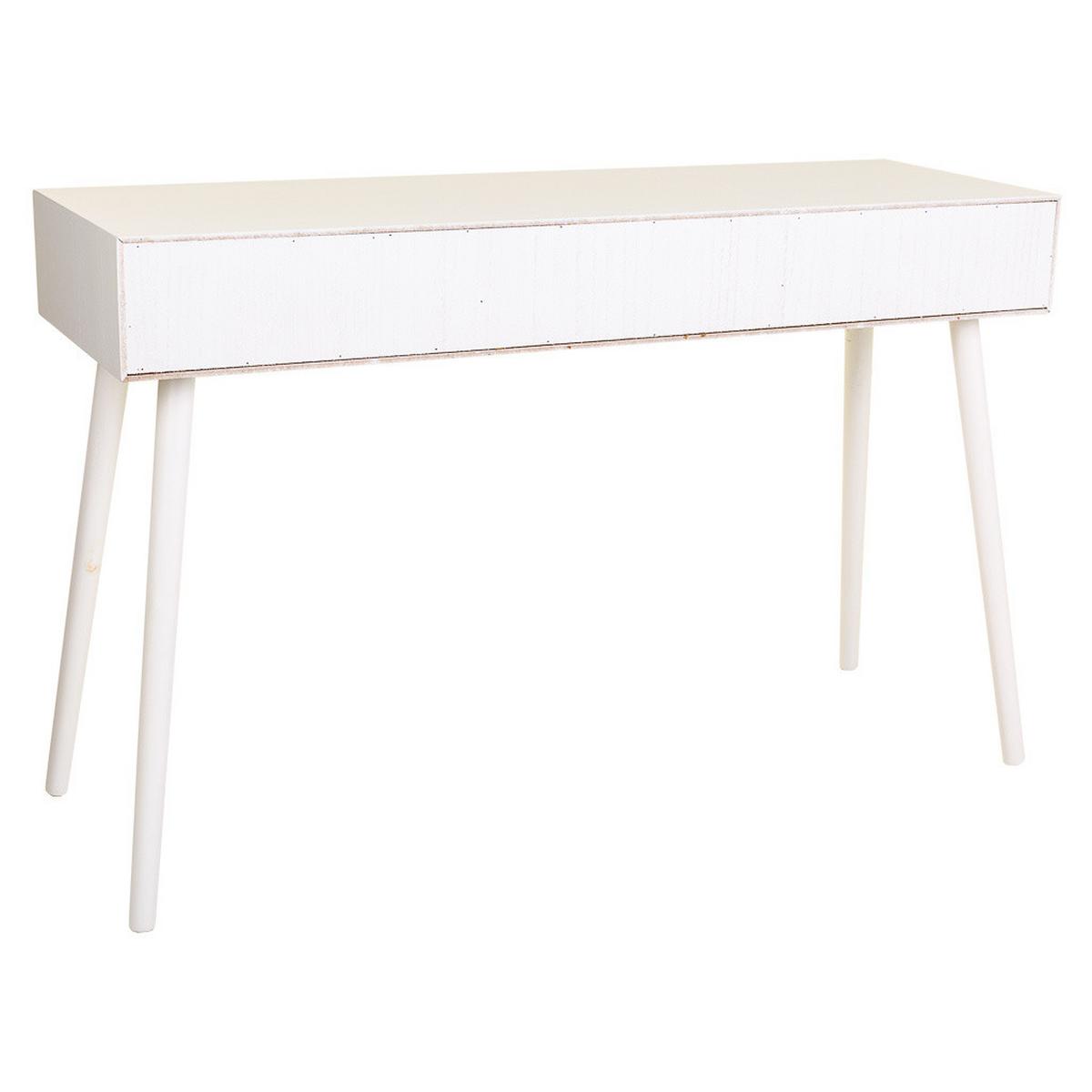 KONSOLENTISCH aus Holz und Gitter, weiß, 120x42x79cm - Weiß, Holz (42/120/79cm) - Wanderlust