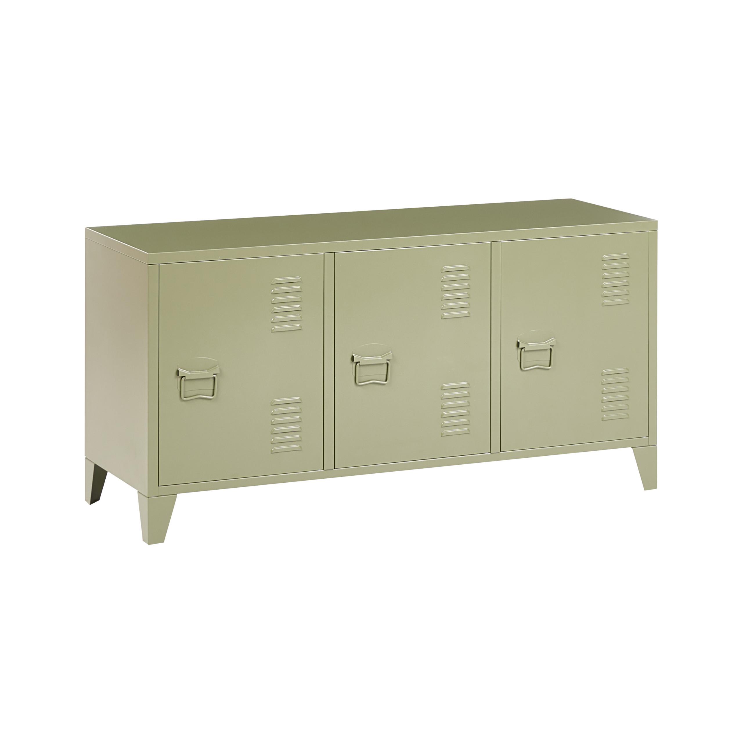 BÜROSCHRANK Metall Grün Cardiff - Grün, Metall (120/60/40cm) - Beliani