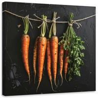 LEINWANDBILD Essen & Trinken 30x30cm - Orange, Textil (30/30cm) - Feeby