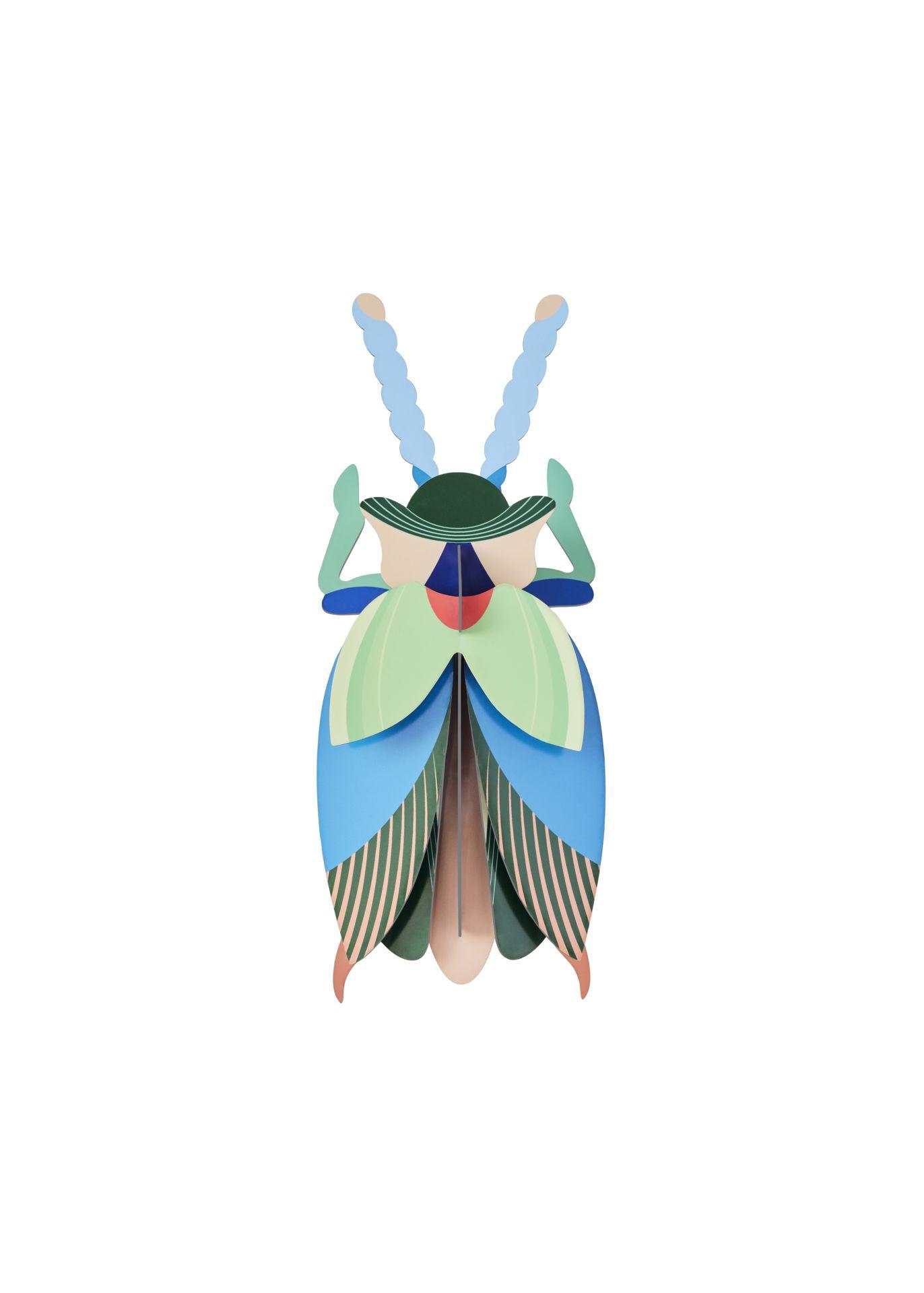 WANDDEKO Azurflügel-Käfer 6.5/29 cm - Multicolor, Wellpappe (6.5/29/12cm) - Studio Roof