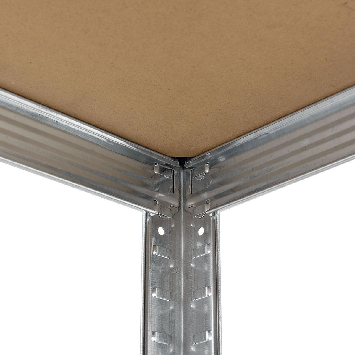 LAGERREGAL Basic 180x90x40 cm (6er-Set) - Silberfarben, Metall (90/180/40cm) - Juskys