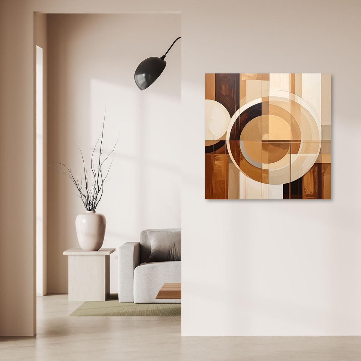 LEINWANDBILD 3D und geometrisch 40x40cm - Beige, Textil (40/40cm) - Feeby