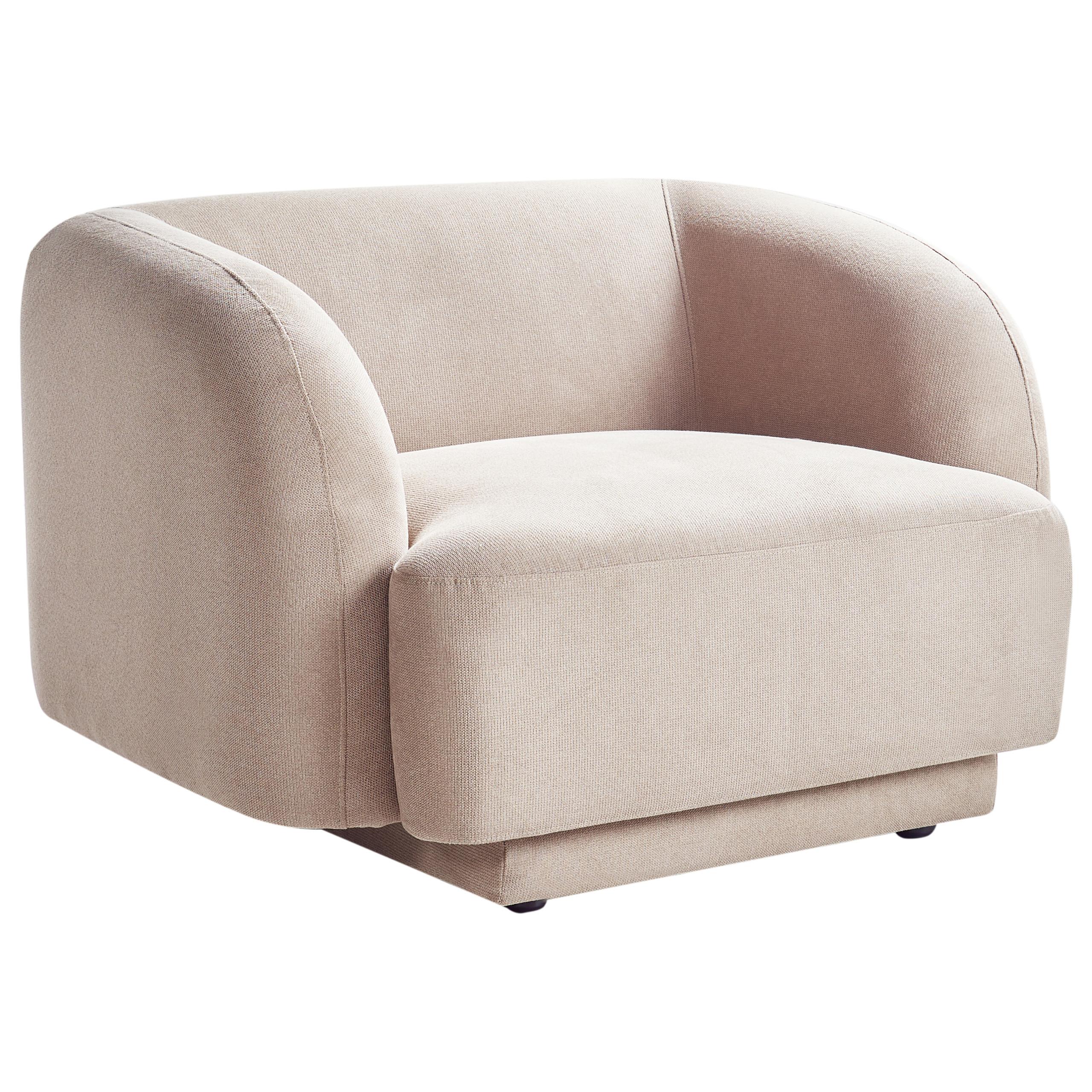 SESSEL Taupe Skjanes - Taupe, Textil (102/69/81cm) - Beliani