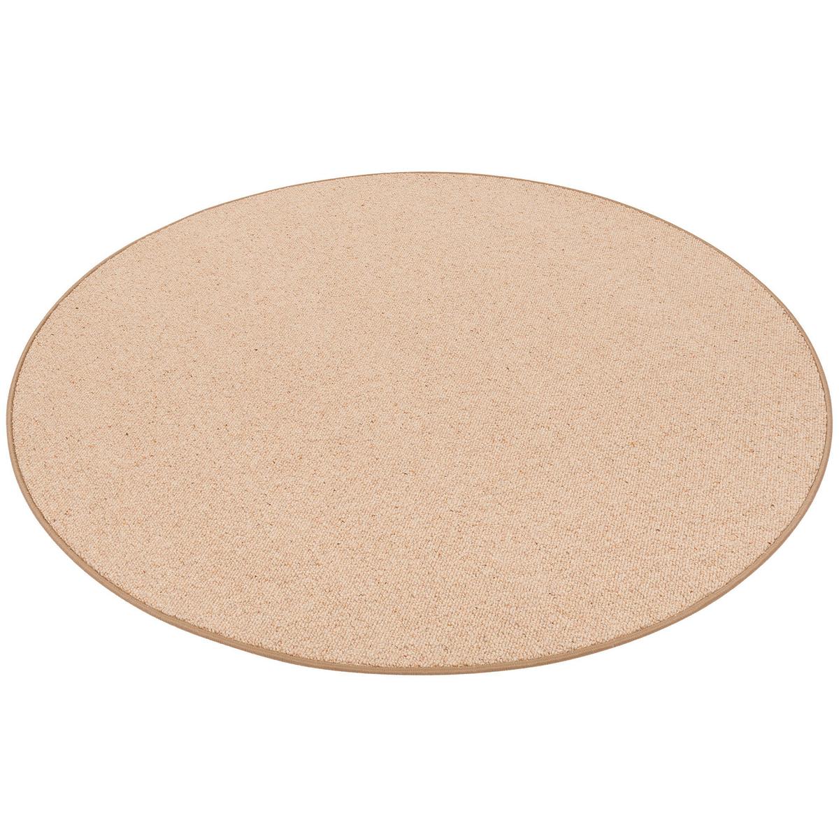 NATUR TEPPICH WOLLE BERBER RUND - Kastanienfarben, Textil (133/133cm) - Snapstyle