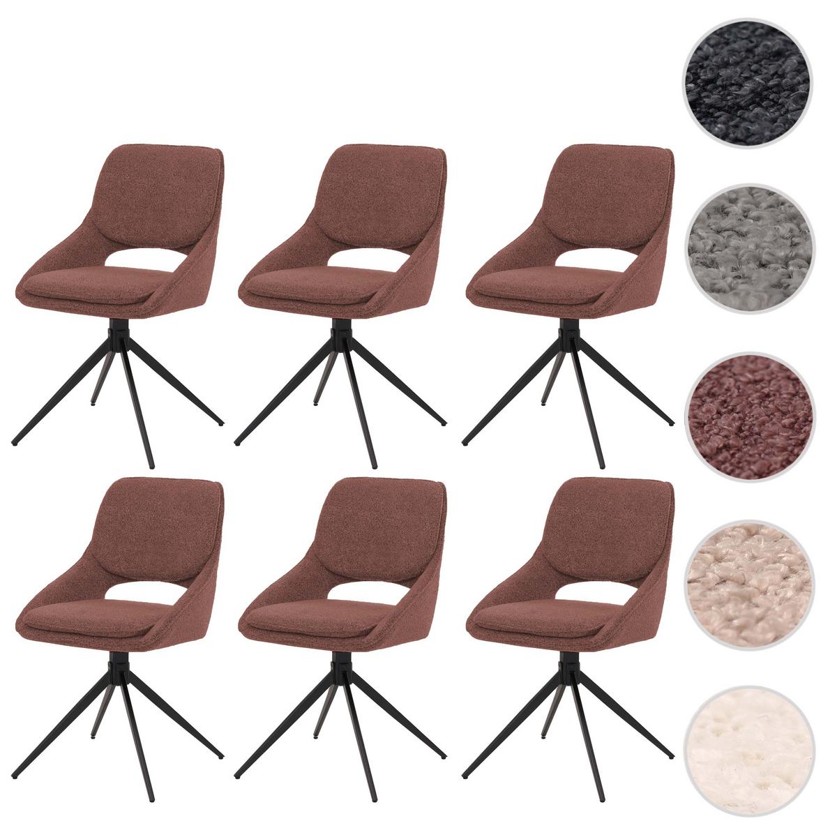 ESSZIMMERSTUHL Braun 6er-Set - Braun, Textil (55/87/55cm) - MCW