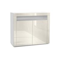 KOMMODE Valencia Creme Hochglanz / Creme Hochglanz - Creme, Holzwerkstoff (108/92/40cm) - Vladon
