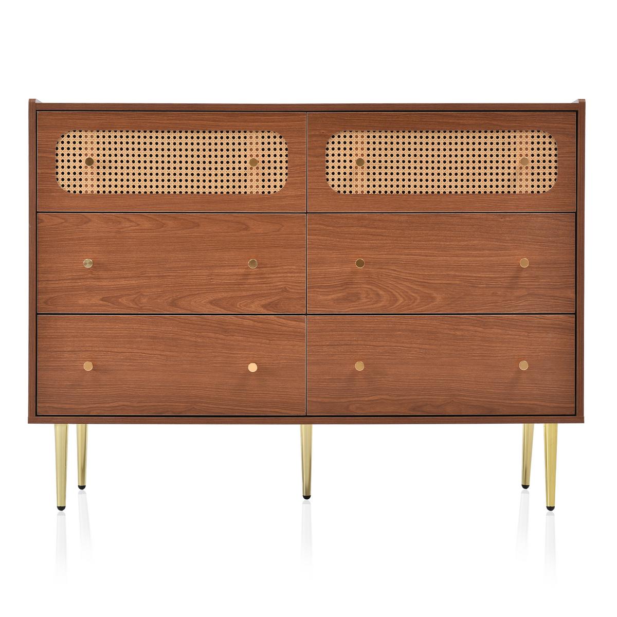 KOMMODE Braun 120/40/90CM - Braun, Holzwerkstoff/Metall (40/90/120cm) - Urban Meuble