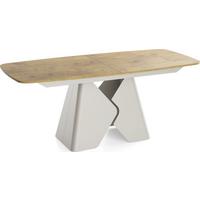 ESSTISCH Vanta rechteckig ausziehbar verlängerbar mit Metallgestell in Kaschmir Grau, Eiche Hell Braun 180-270/90/76 cm - Eichefarben/Schwarz, Holzwerkstoff/Metall (90/270/76cm) - WFL GROUP