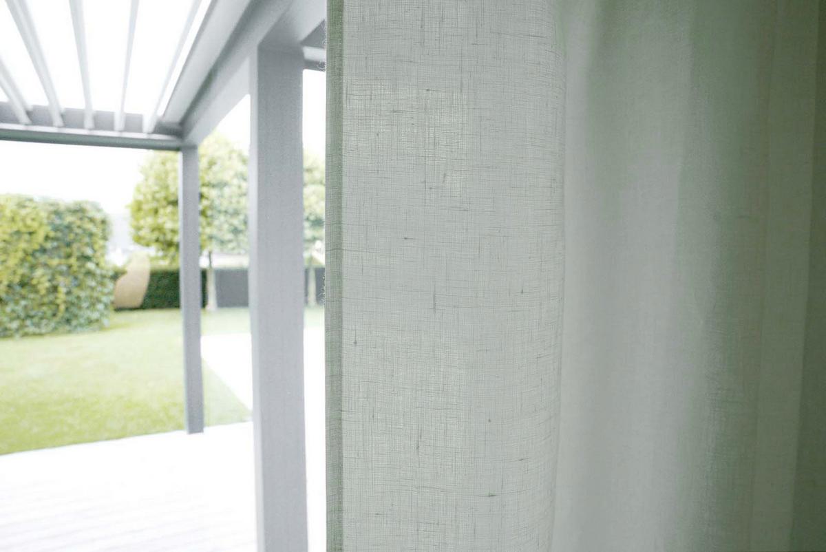 SCHLAUFENVORHANG reines Leinen mit verdeckten Schlaufen stein-grau 135/245 cm - Grau, Naturmaterialien (135/255cm) - beties Heimtextil