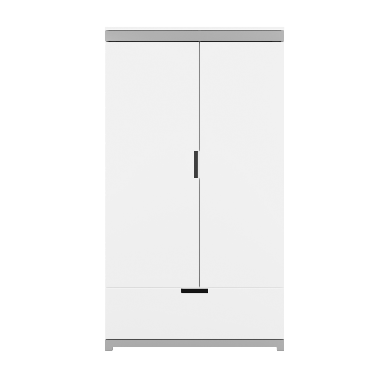 KINDERKLEIDERSCHRANK Kubi - Weiß, Holzwerkstoff (57/182/100cm) - RAUMHIRSCH FURNITURE