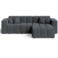 ECKSOFA Loopo Dunkelgrau Rechts - Dunkelgrau, Holz/Textil (265/180cm) - Graingold