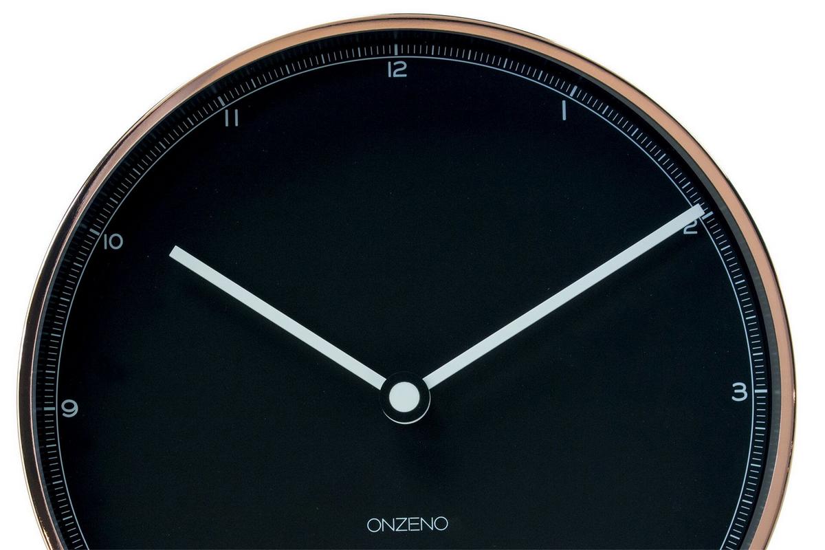 WANDUHR Design Schwarz 30/30 cm - Schwarz, Glas/Holzwerkstoff (30/30/5cm) - ONZENO