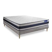 BETT Actilatex ergo Latex und Memory-Schaum 150 x 200 cm h3 - Kit Bettgestell Grau - Beige/Grau, Karton/Holz (150/200cm) - ACTISOM