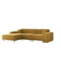ECKSOFA Gloria In Tiffani - Gelb, Holzwerkstoff/Textil (165/266cm) - Fun Möbel