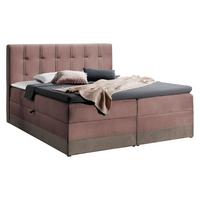 BOXBETT Royal - H3 - Braun/Rosa, Holz (180/200cm) - MIRJAN24