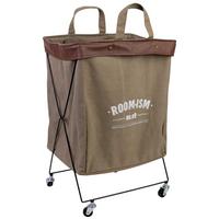 WÄSCHEKORB aus metall 41x32x58cm - Braun, Textil (43/60/34cm) - Wanderlust