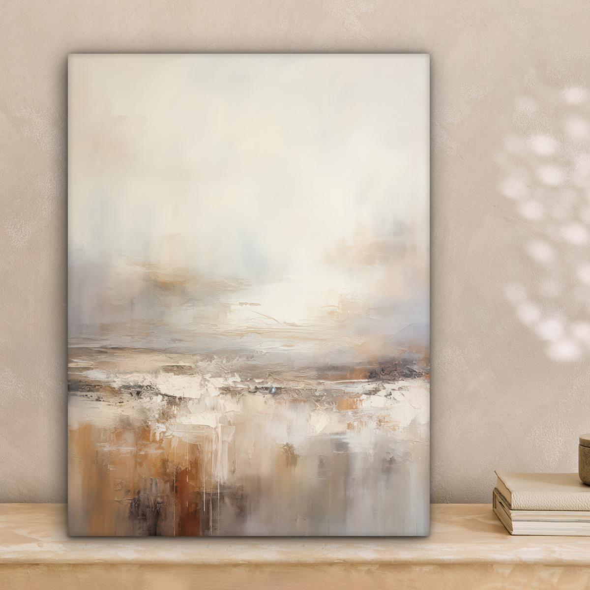 LEINWANDBILD Kunst - Industriell - Grau - Braun - Abstrakt Room Decor 30x40 cm - Sandfarben, Textil (30/40cm) - MuchoWow