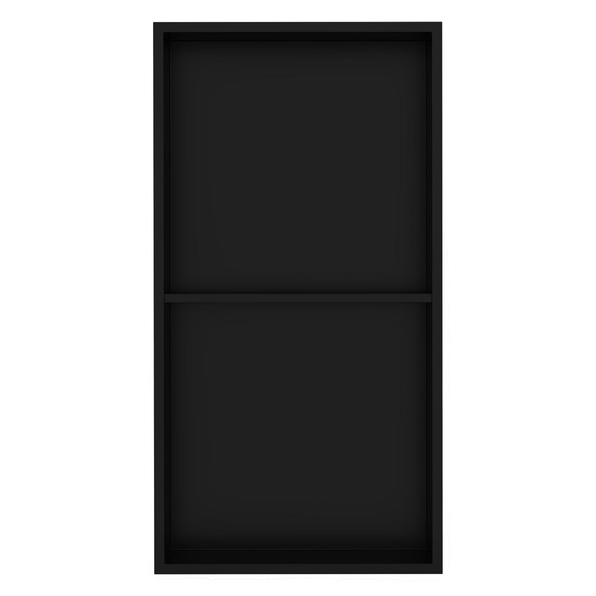 DUSCHNISCHE Schwarz 30/60 cm - Schwarz, Metall (30/60/10cm) - LuxeBath