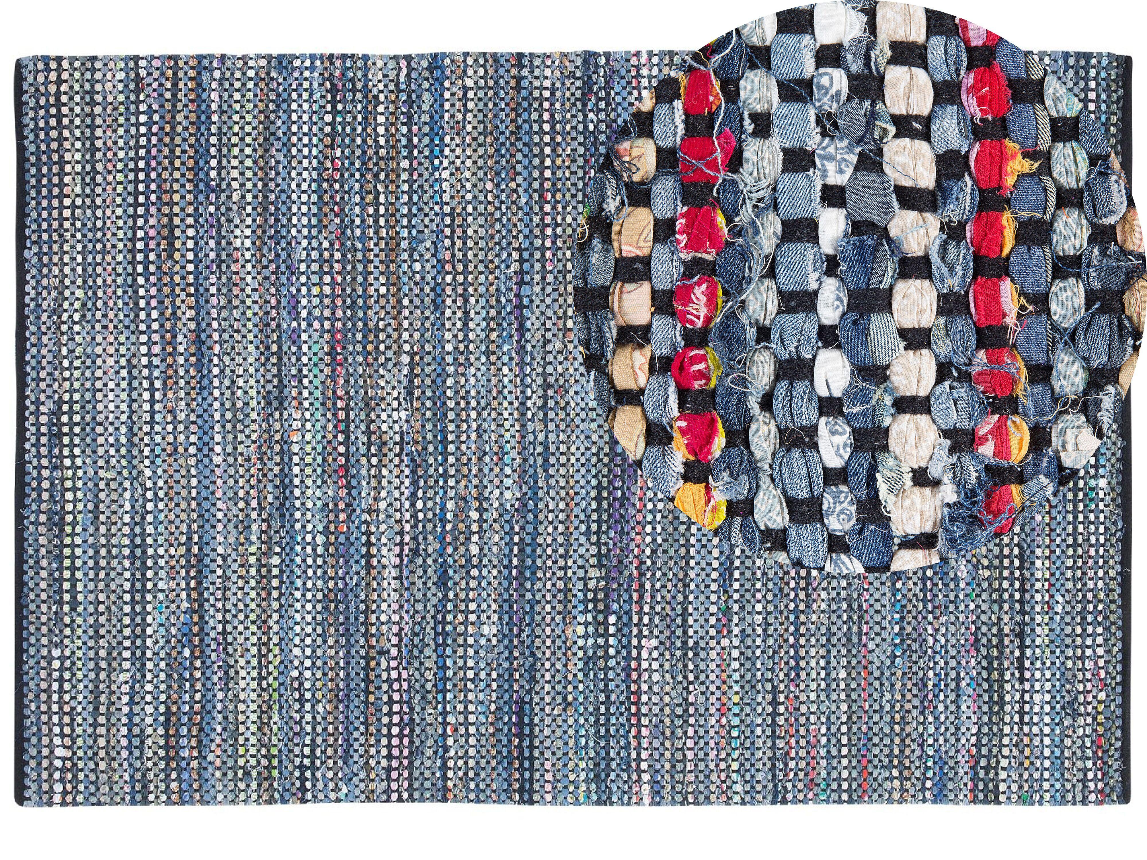 TEPPICH geflochten Alanya 230/160 cm - Multicolor, Textil (160/230cm) - Beliani