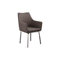 STUHL CALI Grau Microfaser Drehbar (180°) - Taupe/Grau, Textil (56/88.5/61cm) - KAWOLA