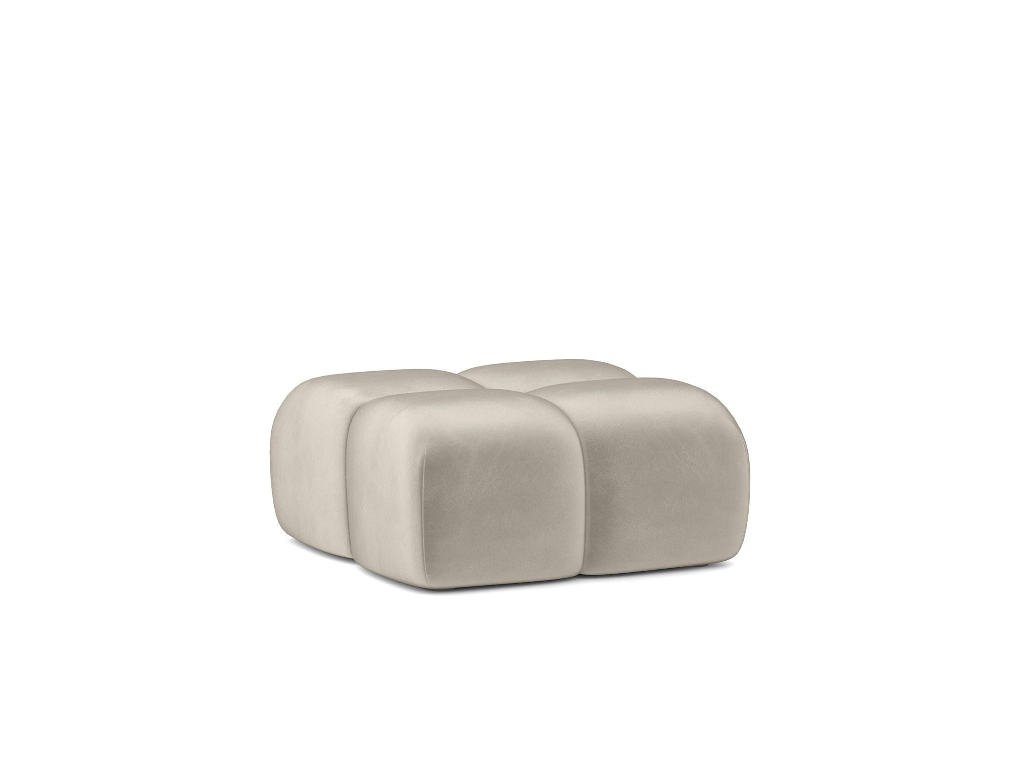 POLSTERHOCKER Darcy - Beige, Holzwerkstoff/Textil (85/44/85cm) - Fun Möbel