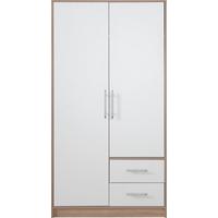 DREHTÜRENSCHRANK VANO 100/190/56cm 2-türig Weiß - Weiß, Holzwerkstoff (100/190/56cm) - MASSENO