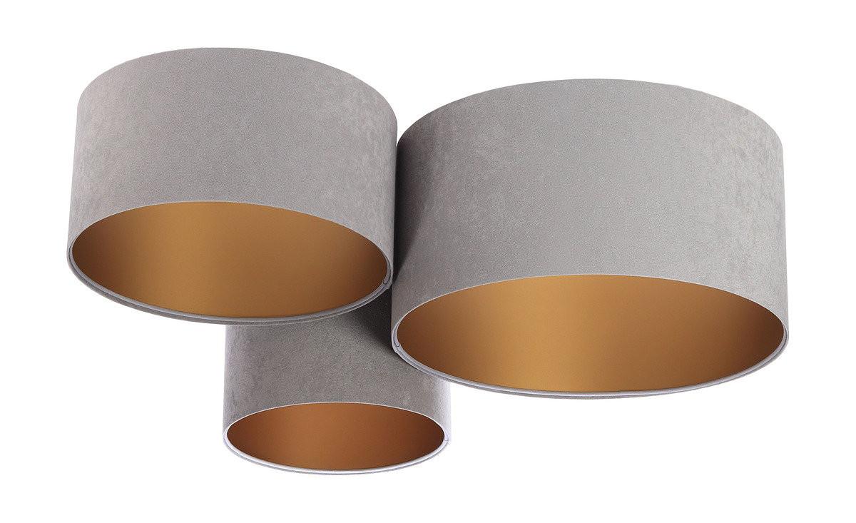 LAMPENSCHIRM Grau 75/34 cm - Goldfarben, Kunststoff (75/75/34cm) - KUNSTLOFT