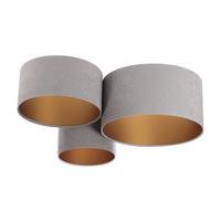 LAMPENSCHIRM Grau 75/34 cm - Goldfarben, Kunststoff (75/75/34cm) - KUNSTLOFT