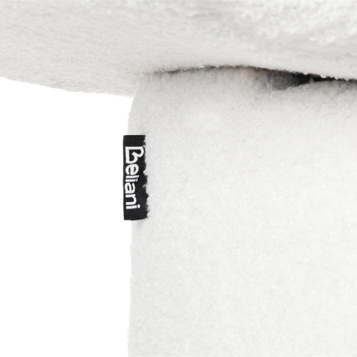 POUF Cremeweiß Riddle - Weiß, Textil (57/46/38cm) - Beliani