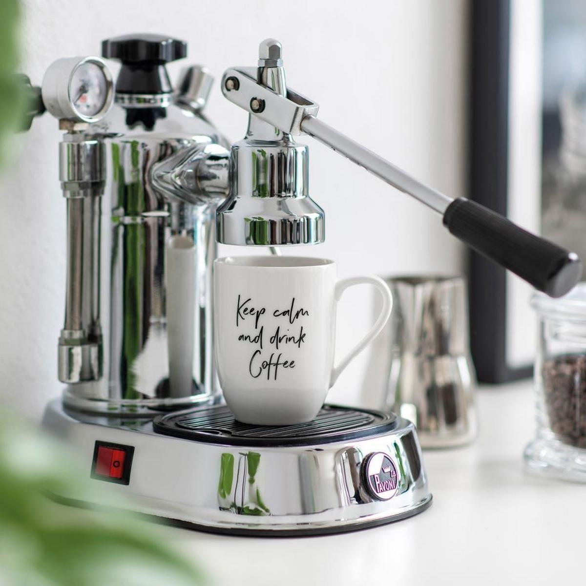 BECHER 'KEEP CALM AND DRINK COFFEE' Statement weiß 290 ml - Weiß, Keramik (0.29L) - Villeroy & Boch