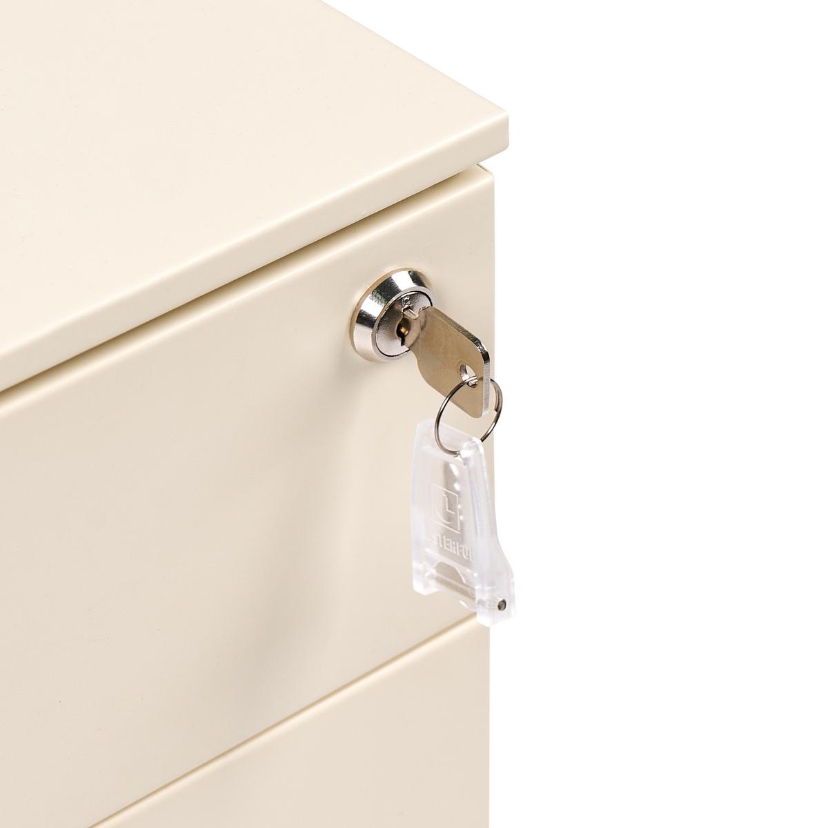 BÜROSCHRANK Metall Hellbeige Bolsena - Beige, Metall (30/60/45cm) - Beliani