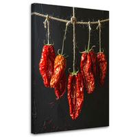 LEINWANDBILD Essen & Trinken 70x100cm - Rot, Textil (70/100cm) - Feeby