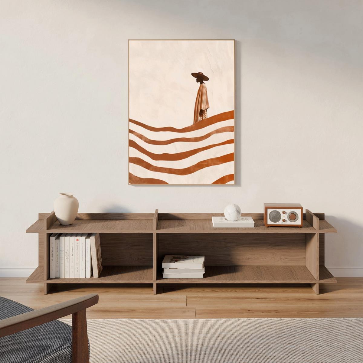 TV-LOWBOARD Fencey 175 cm - Eichefarben, Holzwerkstoff (175/42.5/31.6cm) - Selsey