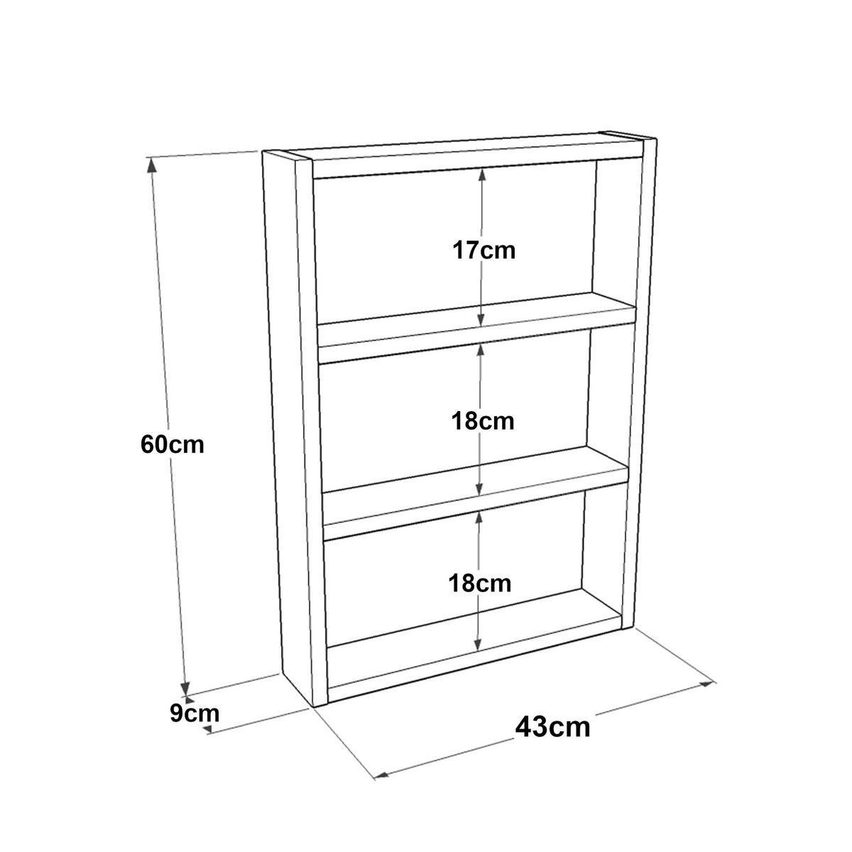 KÜCHENREGAL Lappajärvi - Wildeiche, Holzwerkstoff (43/60/9cm) - [en.casa]