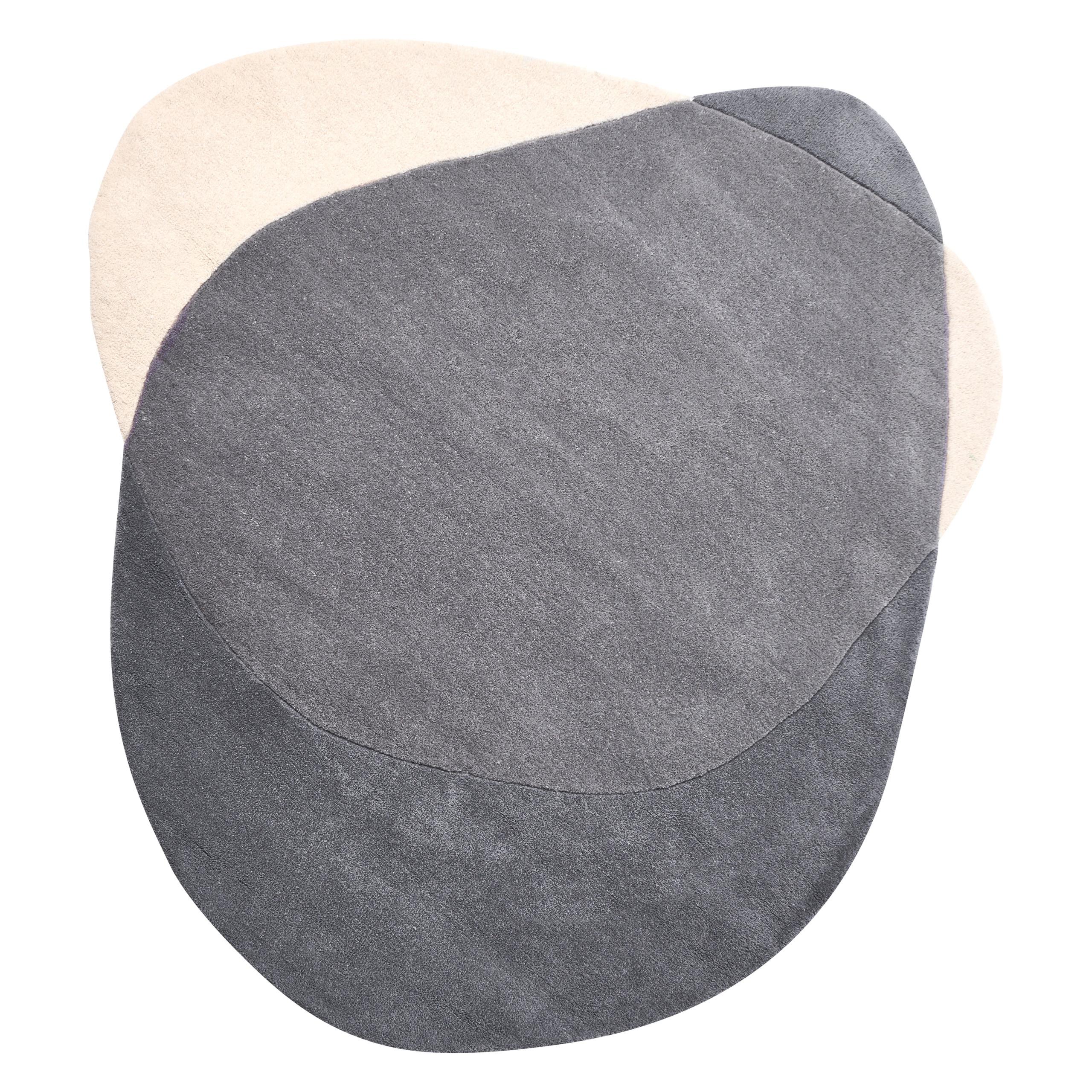 TEPPICH Grau 160/160 cm Wolle Mysuru - Grau, Textil (160/160cm) - Beliani