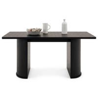 ESSTISCH GUARDA - Schwarz, Holzwerkstoff (75/160/75cm) - IDIMEX
