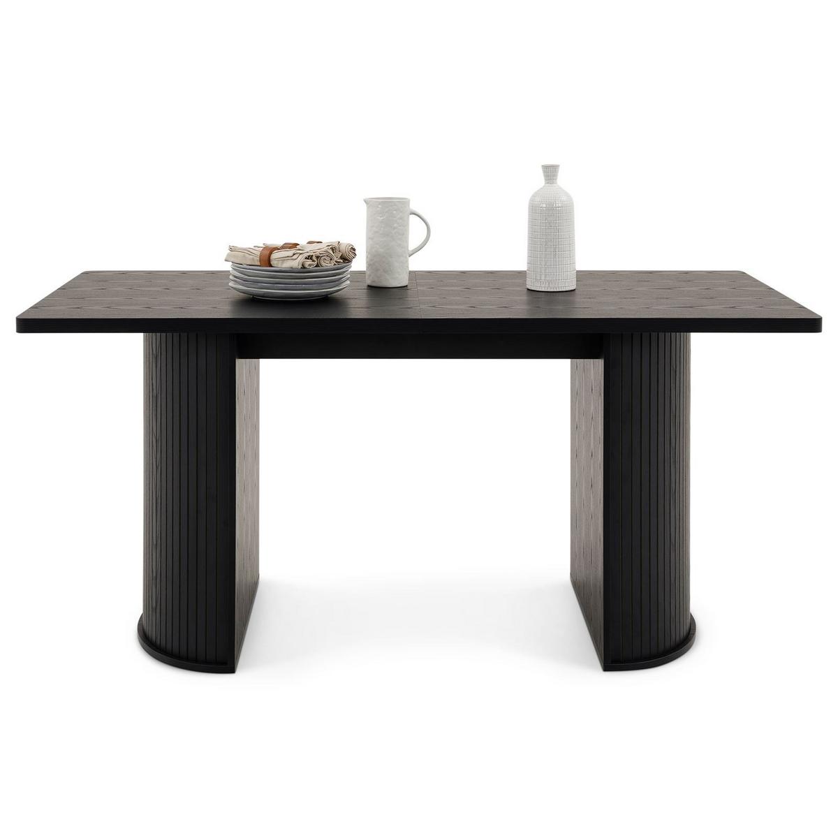 ESSTISCH GUARDA schwarz - Schwarz, Holzwerkstoff (90/180/75cm) - IDIMEX