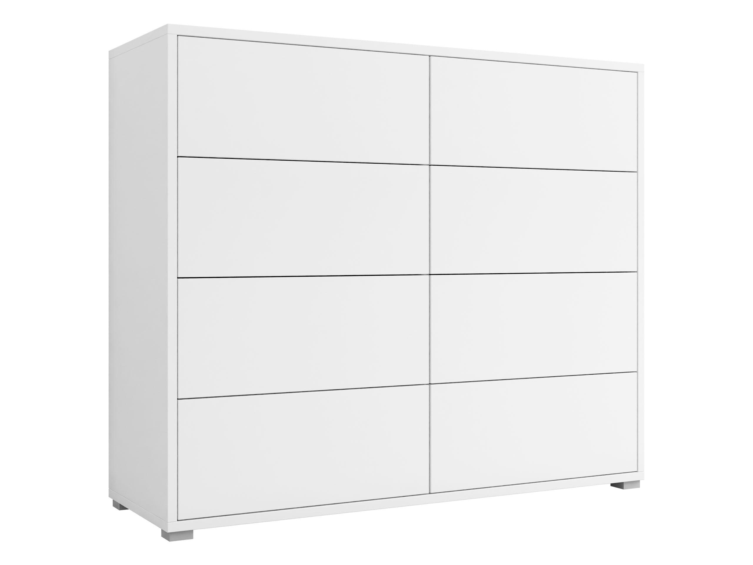 KOMMODE Gesita K8SZ - Silberfarben/Weiß, Holzwerkstoff/Kunststoff (120/93/41cm) - MIRJAN24