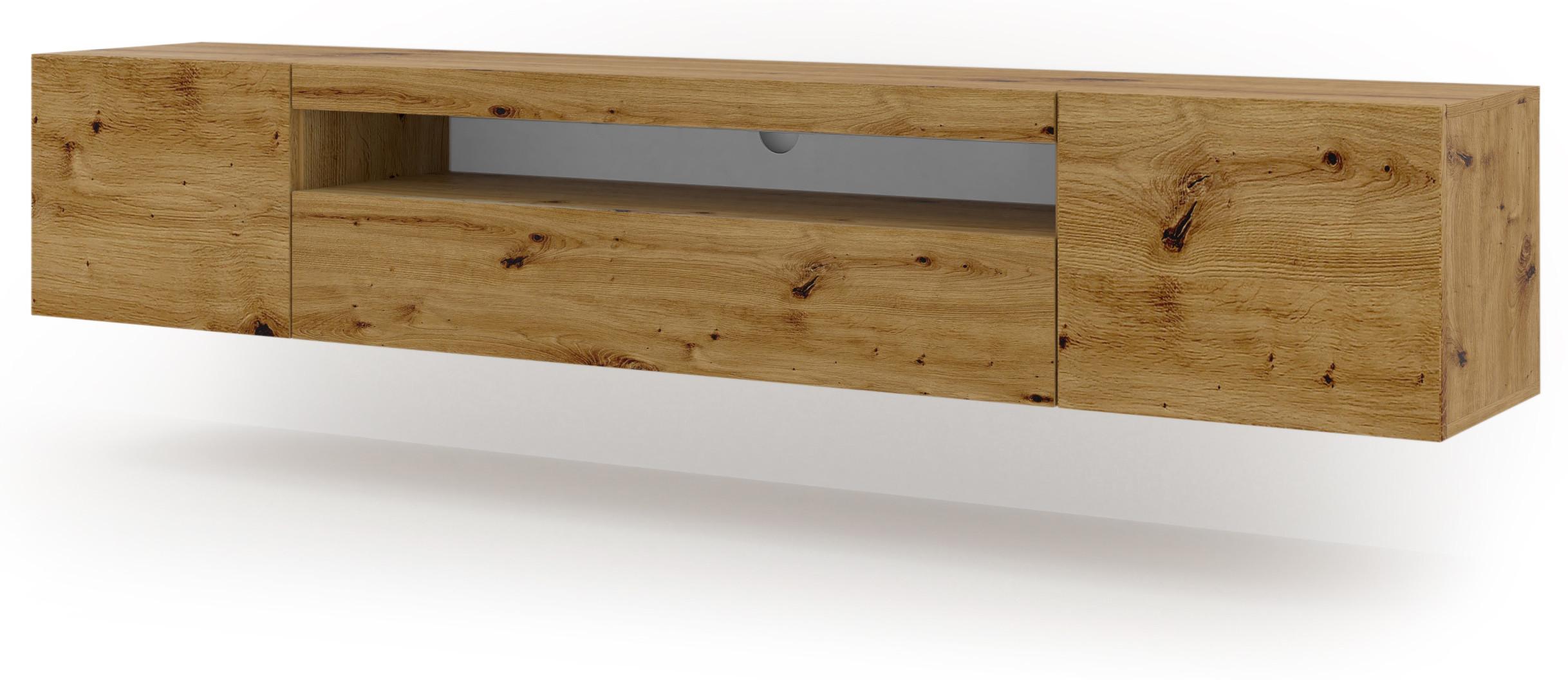 TV LOWBOARD Artisan Eiche 200/42/37 - Eiche Artisan, Holzwerkstoff (200/42/37cm) - RAUMHIRSCH FURNITURE
