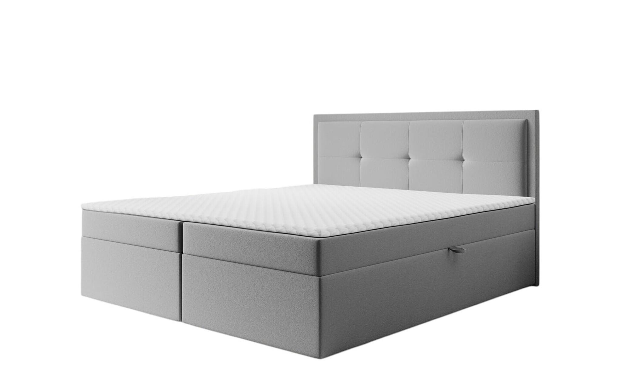 BOXBETT Degna - Grau, Holzwerkstoff/Textil (140/200cm) - Fun Möbel