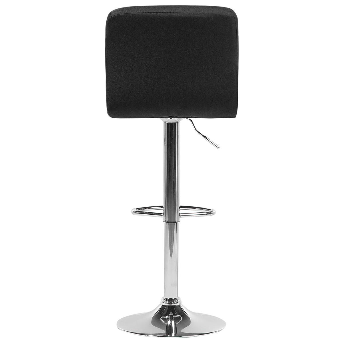 BARHOCKER 2er-Set Polsterbezug Schwarz Marion - Schwarz, Textil/Metall (45/114/39cm) - Beliani