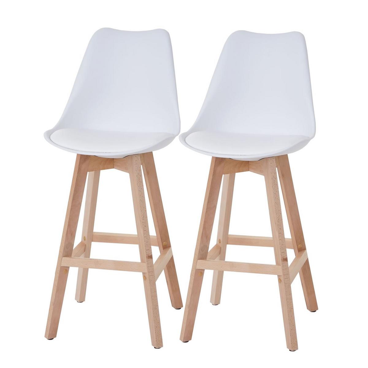 BARHOCKER Weiß 2er-Set - Weiß, Textil (46/110/54cm) - MCW