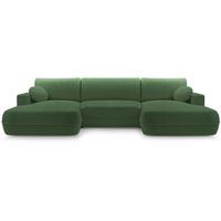 WOHNLANDSCHAFT Fiero U dunkelgrün - Dunkelgrün, Textil (364/87/186cm) - Beautysofa