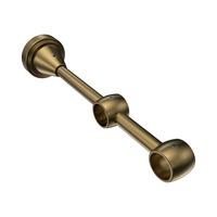 TRÄGER FÜR GARDINENSTANGEN 16 mm Ø, Primus 2-läufig, Messing Antik - Bronzefarben, Metall (19.2/4/4cm) - INTERDECO