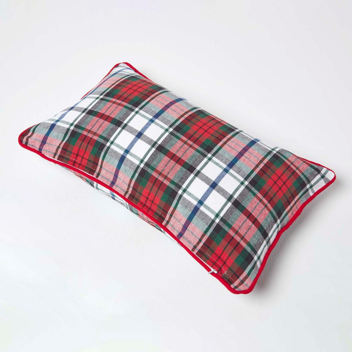 KISSENHÜLLE Macduff Schottenkaro 30/50 cm - Rot, Textil (30/50cm) - Homescapes