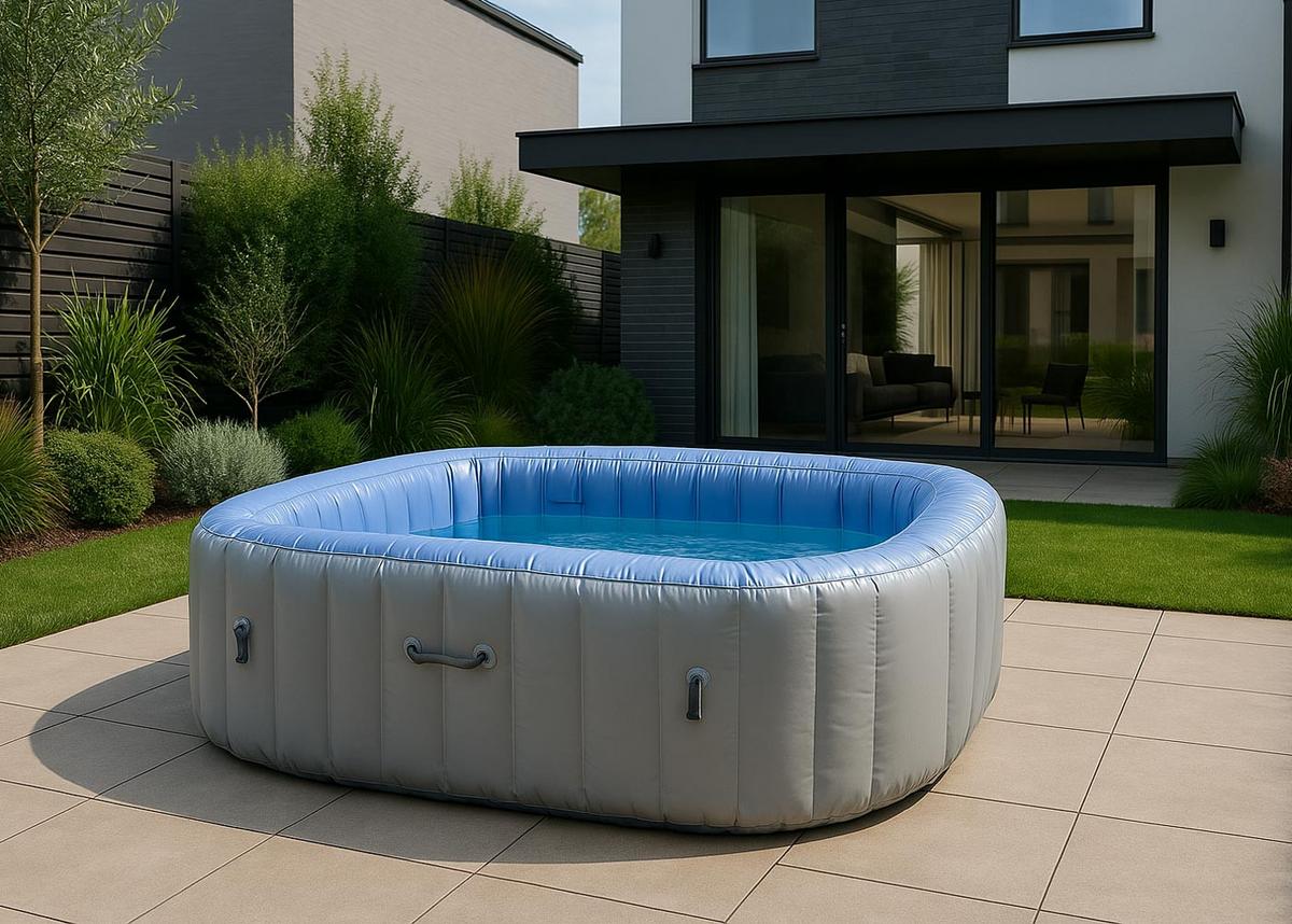 WHIRLPOOL eckig Grau - Grau, Kunststoff (198/67/198cm) - MCW